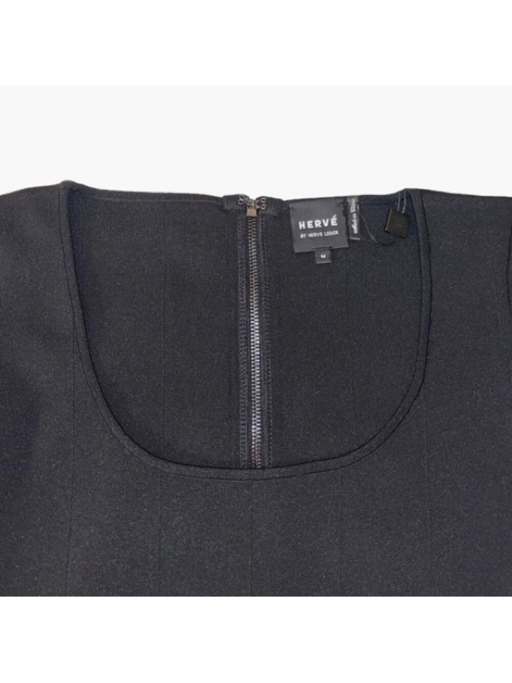 Herve Leger Black Bandage Bodycon Crop Top Size M - Picture 7 of 12